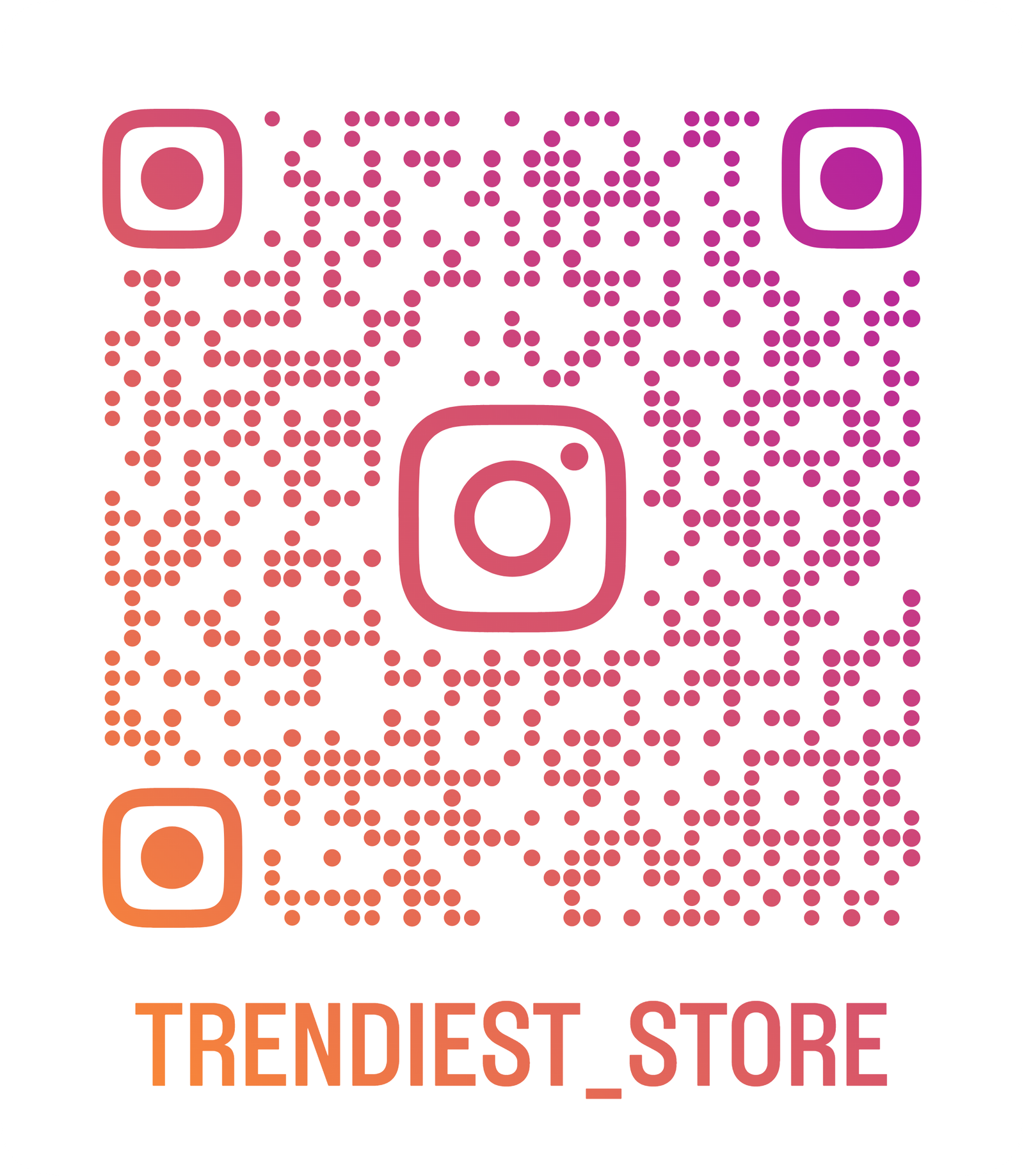 QR code that opens the @trendiest_store Instagram profile